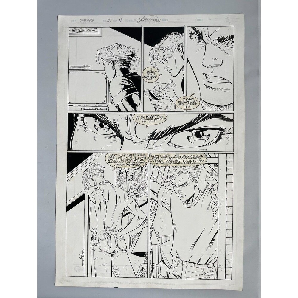 Original Comic Art by Al Rio - Prime #12 page 11, 1996, Malibu Comics, Main Char